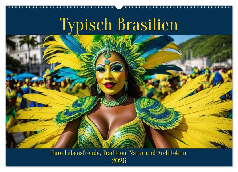 Typisch Brasilien (Wandkalender 2026 DIN A2 quer) CALVENDO Monatskalender