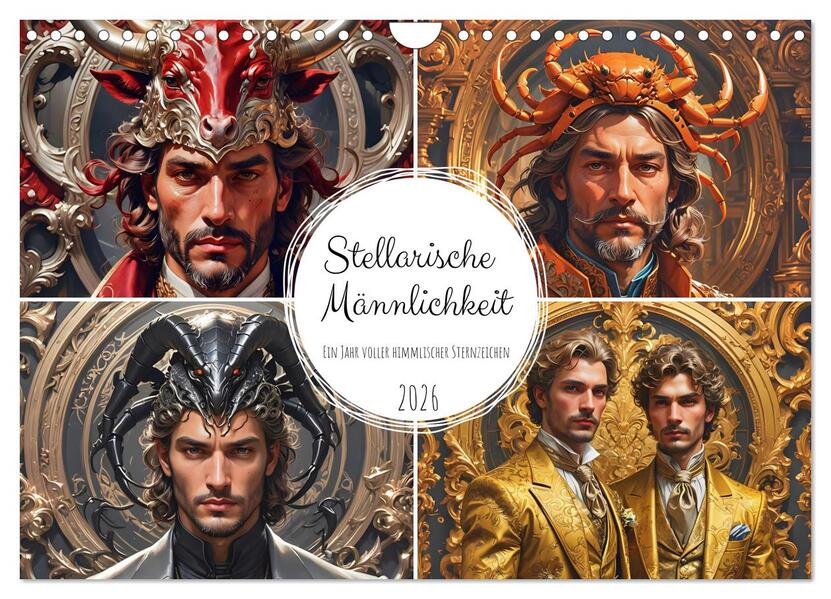 Stellarische Männlichkeit (Wandkalender 2026 DIN A4 quer) CALVENDO Monatskalender
