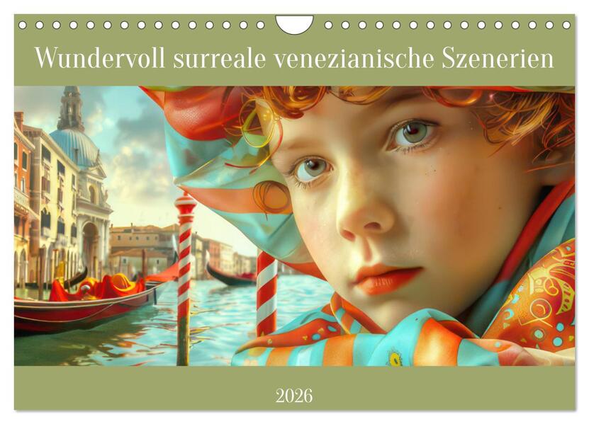 Wundervoll surreale venezianische Szenerien (Wandkalender 2026 DIN A4 quer) CALVENDO Monatskalender