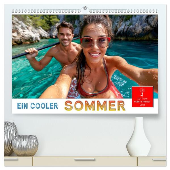 Ein cooler Sommer (hochwertiger Premium Wandkalender 2026 DIN A2 quer) Kunstdruck in Hochglanz