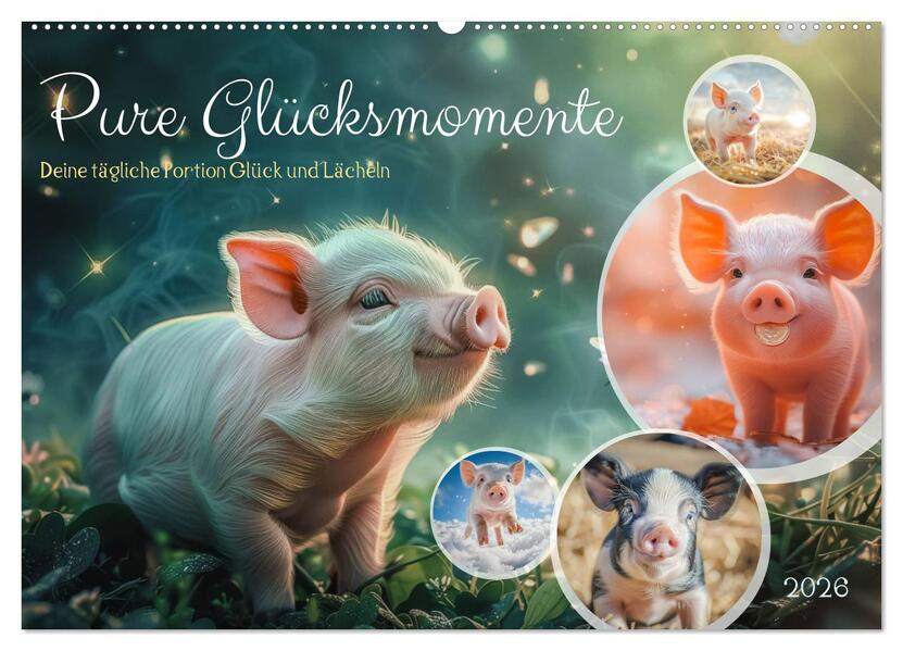 Pure Glücksmomente (Wandkalender 2026 DIN A2 quer) CALVENDO Monatskalender