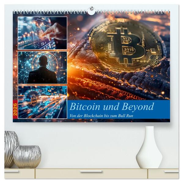 Bitcoin und Beyond (hochwertiger Premium Wandkalender 2026 DIN A2 quer) Kunstdruck in Hochglanz