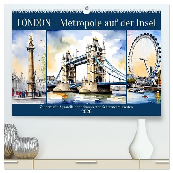 London - Metropole auf der Insel (hochwertiger Premium Wandkalender 2026 DIN A2 quer) Kunstdruck in Hochglanz