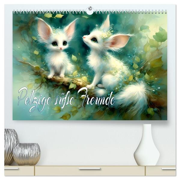 Pelzige süße Freunde (hochwertiger Premium Wandkalender 2026 DIN A2 quer) Kunstdruck in Hochglanz