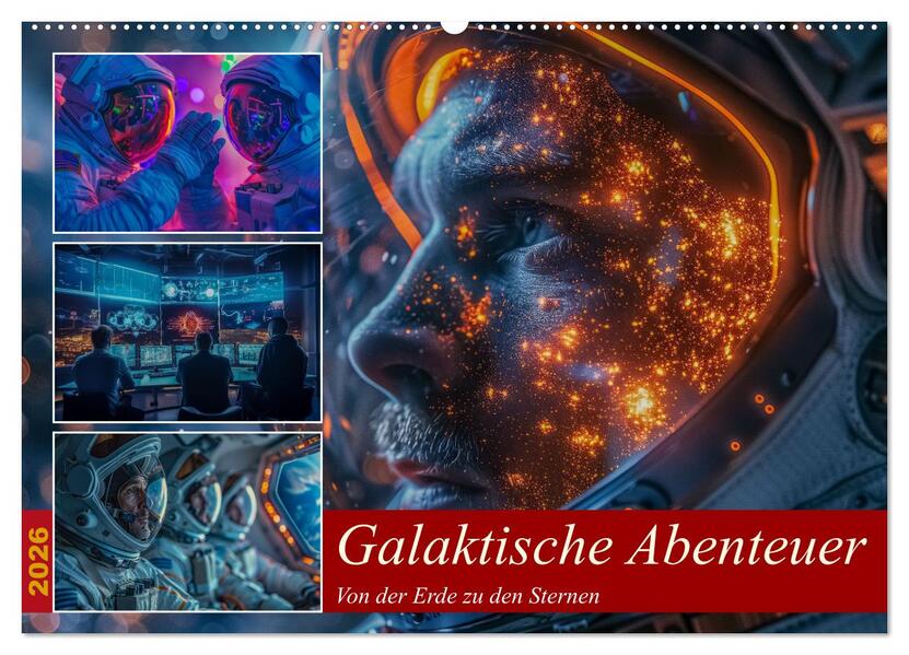 Galaktische Abenteuer (Wandkalender 2026 DIN A2 quer) CALVENDO Monatskalender