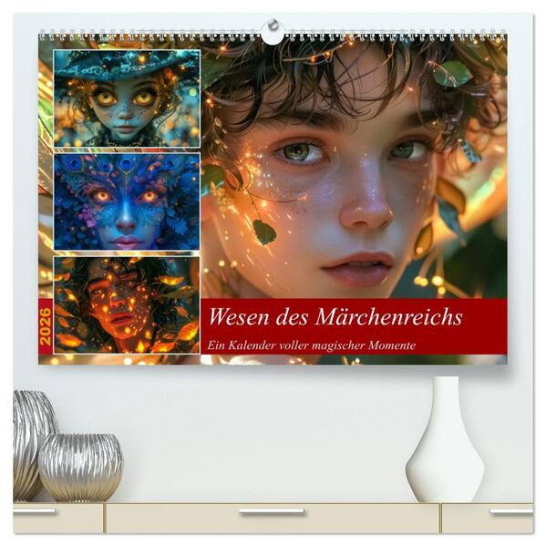 Wesen des Märchenreichs (hochwertiger Premium Wandkalender 2026 DIN A2 quer) Kunstdruck in Hochglanz
