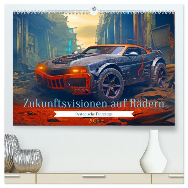 Zukunftsvisionen auf Rädern - Dystopische Fahrzeuge (hochwertiger Premium Wandkalender 2026 DIN A2 quer) Kunstdruck in Hochglanz