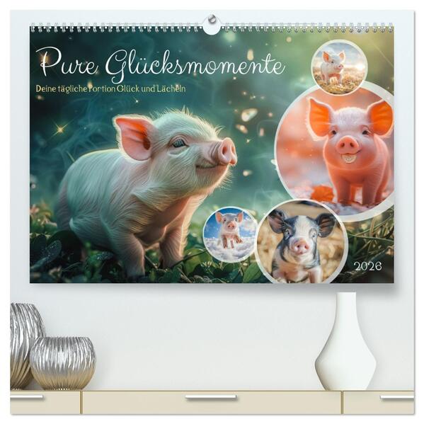Pure Glücksmomente (hochwertiger Premium Wandkalender 2026 DIN A2 quer) Kunstdruck in Hochglanz