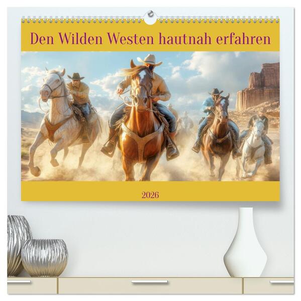 Den Wilden Westen hautnah erfahren (hochwertiger Premium Wandkalender 2026 DIN A2 quer) Kunstdruck in Hochglanz