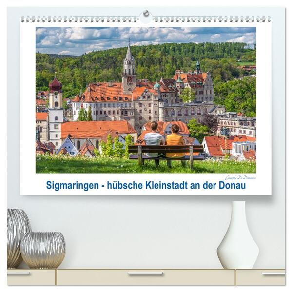 Sigmaringen - hübsche Kleinstadt an der Donau (hochwertiger Premium Wandkalender 2026 DIN A2 quer) Kunstdruck in Hochglanz