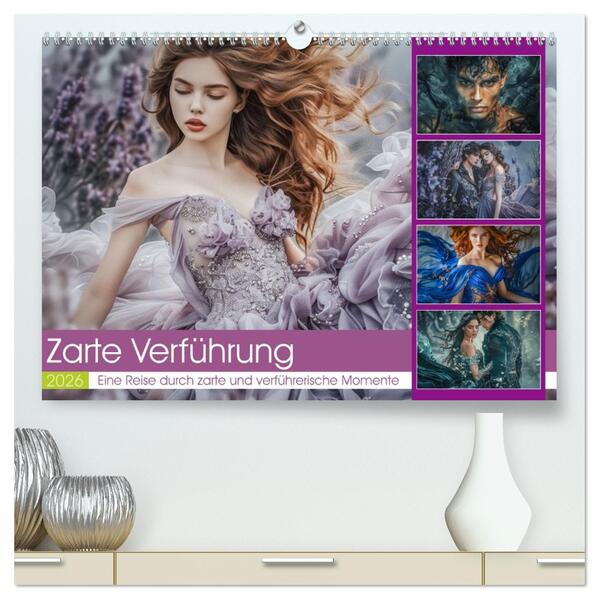 Zarte Verführung (hochwertiger Premium Wandkalender 2026 DIN A2 quer) Kunstdruck in Hochglanz