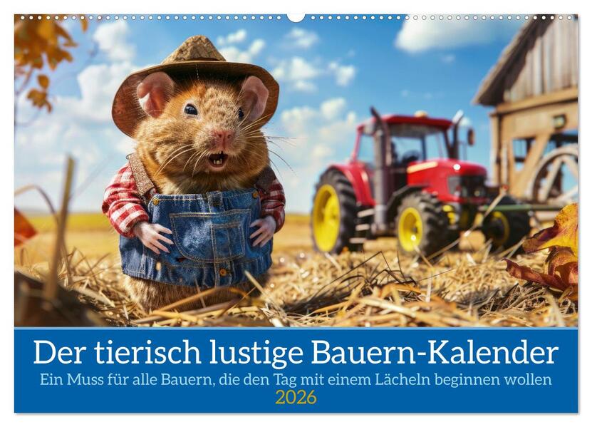 Der tierisch lustige Bauern-Kalender (Wandkalender 2026 DIN A2 quer) CALVENDO Monatskalender