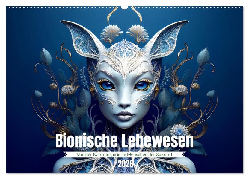 Bionische Lebewesen - Von der Natur inspirierte Menschen der Zukunft (Wandkalender 2026 DIN A2 quer) CALVENDO Monatskalender