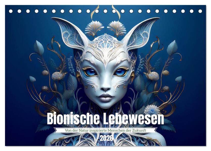 Bionische Lebewesen - Von der Natur inspirierte Menschen der Zukunft (Tischkalender 2026 DIN A5 quer) CALVENDO Monatskalender