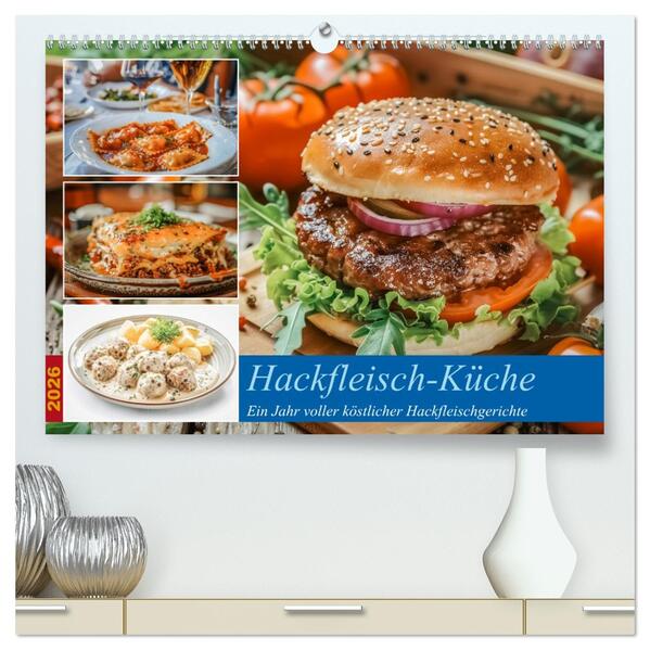 Hackfleisch-Küche (hochwertiger Premium Wandkalender 2026 DIN A2 quer) Kunstdruck in Hochglanz