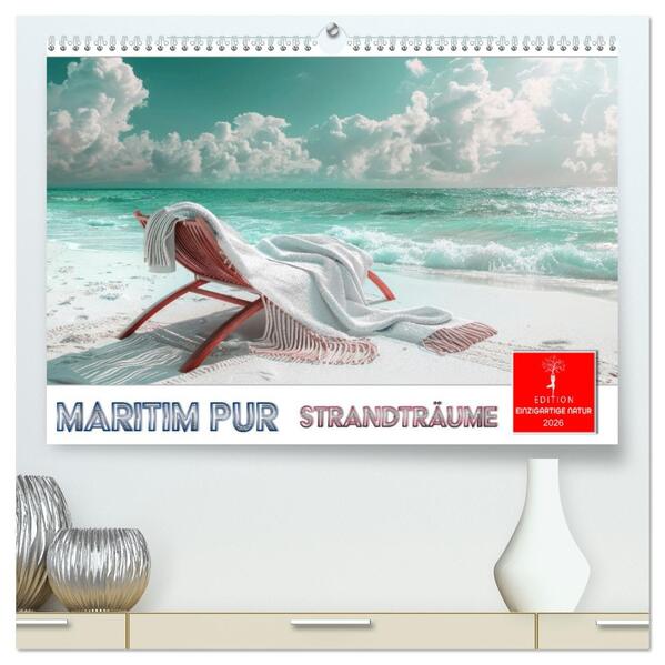 Maritim pur - Strandträume (hochwertiger Premium Wandkalender 2026 DIN A2 quer) Kunstdruck in Hochglanz