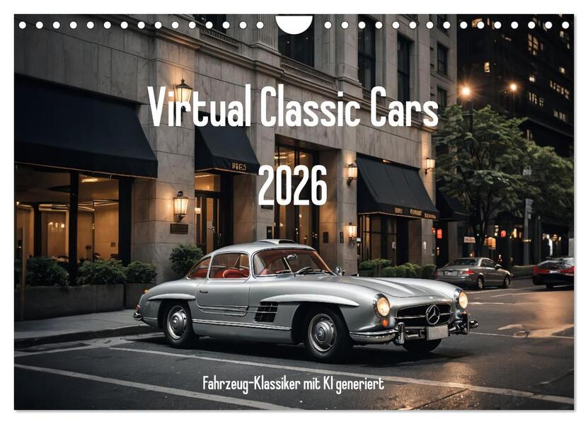 Virtual Classic Cars (Wandkalender 2026 DIN A4 quer) CALVENDO Monatskalender