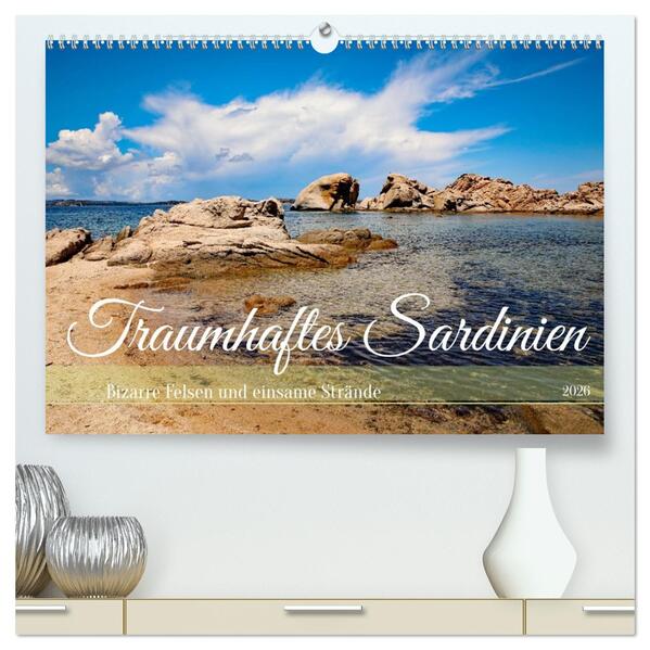 Traumhaftes Sardinien (hochwertiger Premium Wandkalender 2026 DIN A2 quer) Kunstdruck in Hochglanz