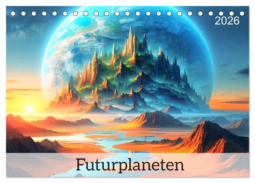 Futurplaneten (Tischkalender 2026 DIN A5 quer) CALVENDO Monatskalender