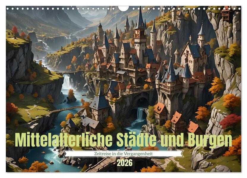 Mittelalterliche Städte und Burgen (Wandkalender 2026 DIN A3 quer) CALVENDO Monatskalender