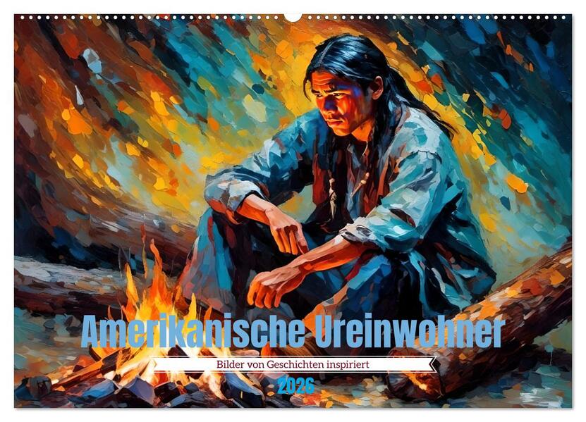 Amerikanische Ureinwohner - Bilder von Geschichten inspiriert (Wandkalender 2026 DIN A2 quer) CALVENDO Monatskalender