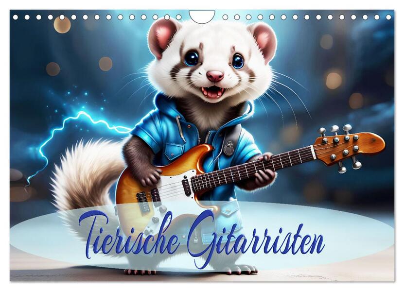 Tierische Gitarristen (Wandkalender 2026 DIN A4 quer) CALVENDO Monatskalender