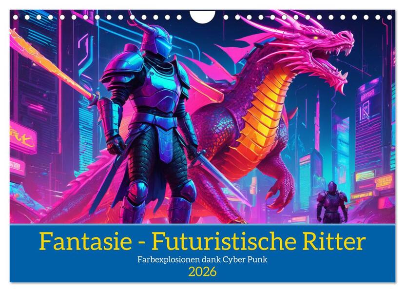 Fantasie - Futuristische Ritter (Wandkalender 2026 DIN A4 quer) CALVENDO Monatskalender
