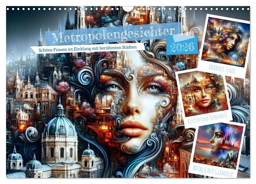 Metropolengesichter (Wandkalender 2026 DIN A3 quer) CALVENDO Monatskalender