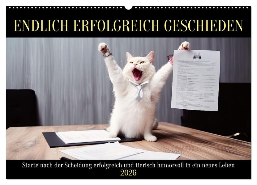 Endlich erfolgreich geschieden (Wandkalender 2026 DIN A2 quer) CALVENDO Monatskalender