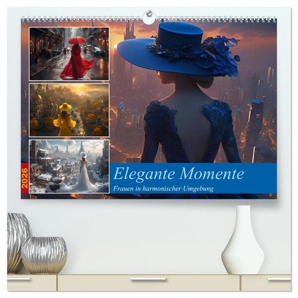 Elegante Momente - Frauen in harmonischer Umgebung (hochwertiger Premium Wandkalender 2026 DIN A2 quer) Kunstdruck in Hochglanz