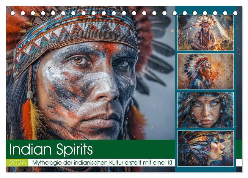 Indian Spirits (Tischkalender 2026 DIN A5 quer) CALVENDO Monatskalender