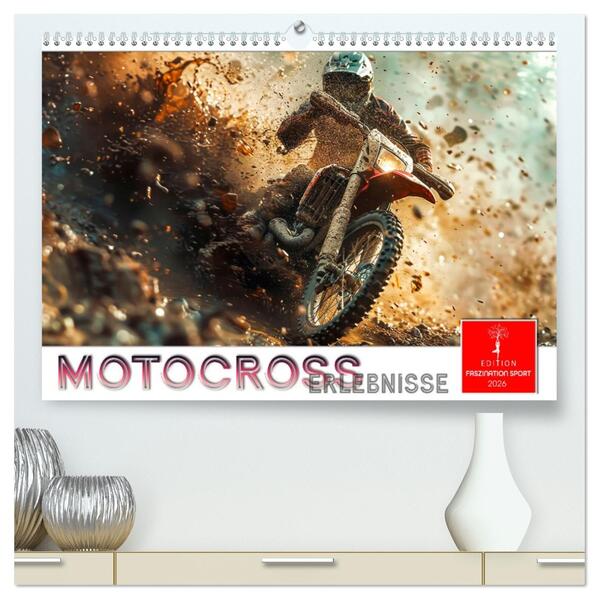 Motocross Erlebnisse (hochwertiger Premium Wandkalender 2026 DIN A2 quer) Kunstdruck in Hochglanz
