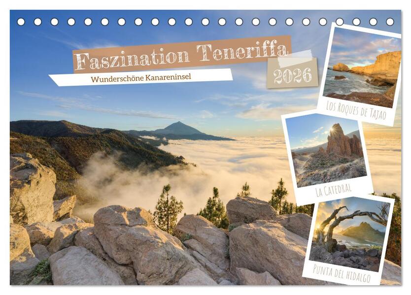 Faszination Teneriffa (Tischkalender 2026 DIN A5 quer) CALVENDO Monatskalender