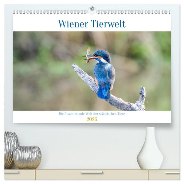 Wiener Tierwelt (hochwertiger Premium Wandkalender 2026 DIN A2 quer) Kunstdruck in Hochglanz
