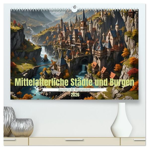 Mittelalterliche Städte und Burgen (hochwertiger Premium Wandkalender 2026 DIN A2 quer) Kunstdruck in Hochglanz