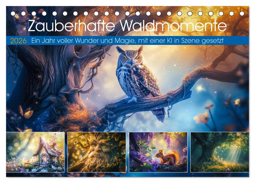 Zauberhafte Waldmomente (Tischkalender 2026 DIN A5 quer) CALVENDO Monatskalender