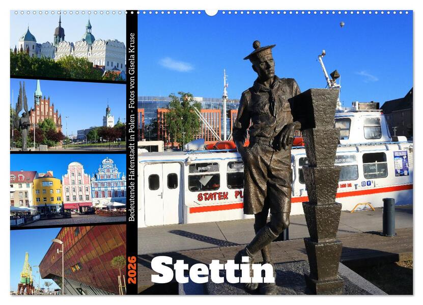 Stettin - Bedeutende Hafenstadt in Polen (Wandkalender 2026 DIN A2 quer) CALVENDO Monatskalender