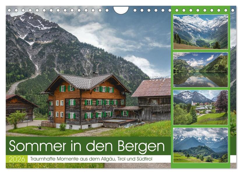 Sommer in den Bergen (Wandkalender 2026 DIN A4 quer) CALVENDO Monatskalender