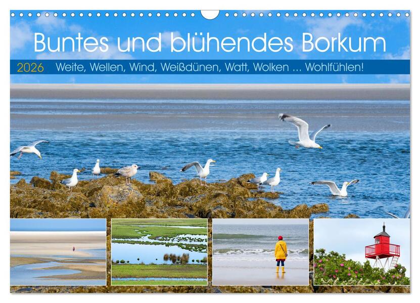 Buntes und blühendes Borkum (Wandkalender 2026 DIN A3 quer) CALVENDO Monatskalender