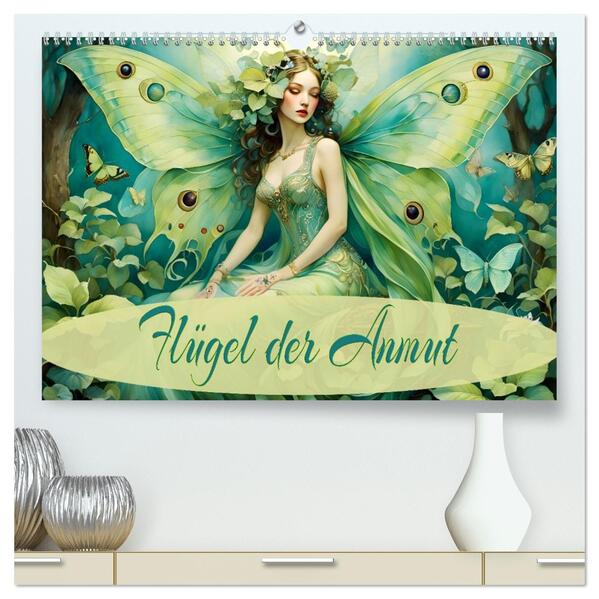 Flügel der Anmut (hochwertiger Premium Wandkalender 2026 DIN A2 quer) Kunstdruck in Hochglanz