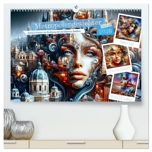 Metropolengesichter (hochwertiger Premium Wandkalender 2026 DIN A2 quer) Kunstdruck in Hochglanz