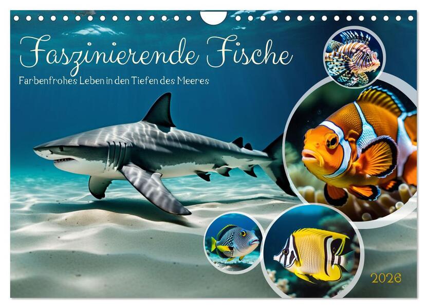 Faszinierende Fische (Wandkalender 2026 DIN A4 quer) CALVENDO Monatskalender
