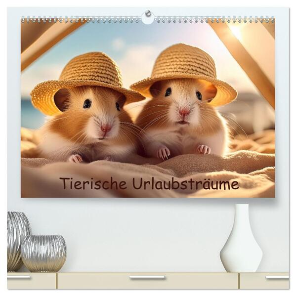 Tierische Urlaubsträume (hochwertiger Premium Wandkalender 2026 DIN A2 quer) Kunstdruck in Hochglanz