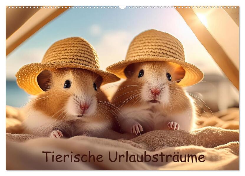 Tierische Urlaubsträume (Wandkalender 2026 DIN A2 quer) CALVENDO Monatskalender