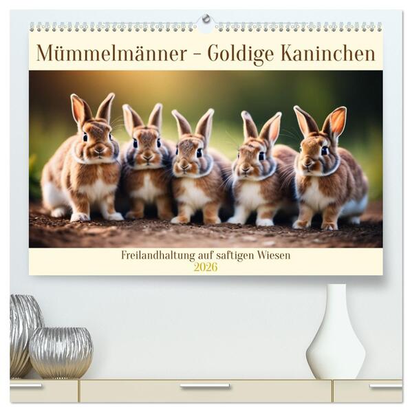 Mümmelmänner - Goldige Kaninchen (hochwertiger Premium Wandkalender 2026 DIN A2 quer) Kunstdruck in Hochglanz
