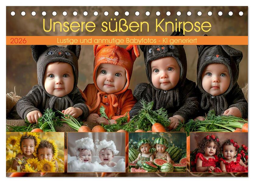 Unsere süßen Knirpse (Tischkalender 2026 DIN A5 quer) CALVENDO Monatskalender