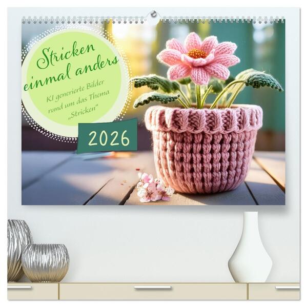 Stricken einmal anders (hochwertiger Premium Wandkalender 2026 DIN A2 quer) Kunstdruck in Hochglanz