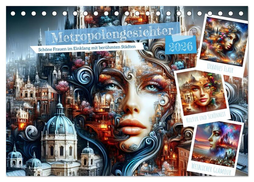 Metropolengesichter (Tischkalender 2026 DIN A5 quer) CALVENDO Monatskalender
