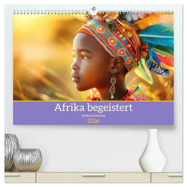 Afrika begeistert - Afrikas Schönheit (hochwertiger Premium Wandkalender 2026 DIN A2 quer) Kunstdruck in Hochglanz