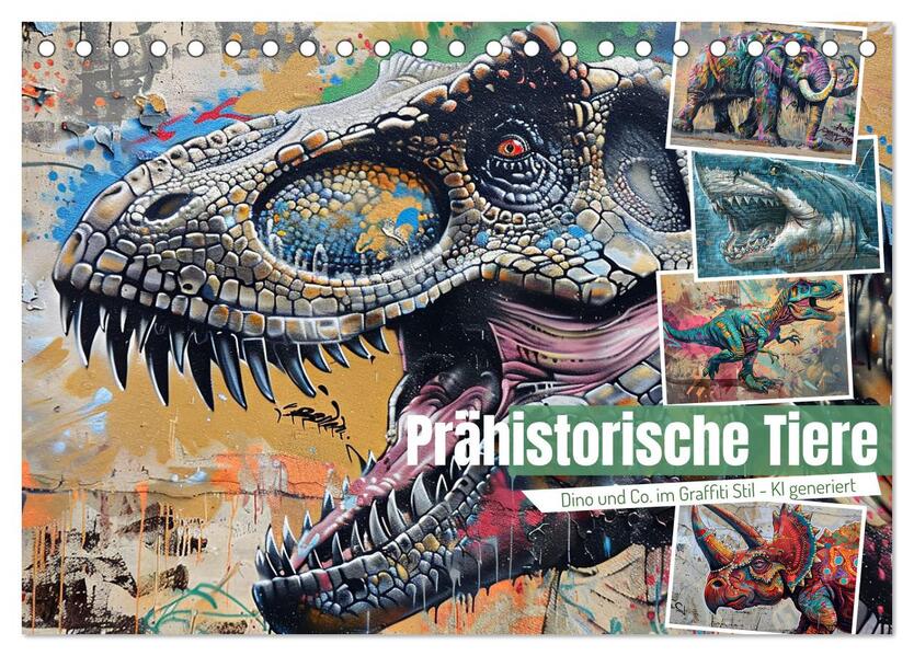Prähistorische Tiere (Tischkalender 2026 DIN A5 quer) CALVENDO Monatskalender